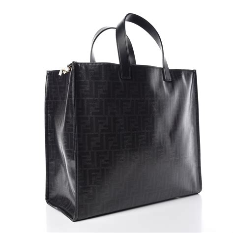 fendi mania small coated canvas tote bag|fendi runaway shopping tote.